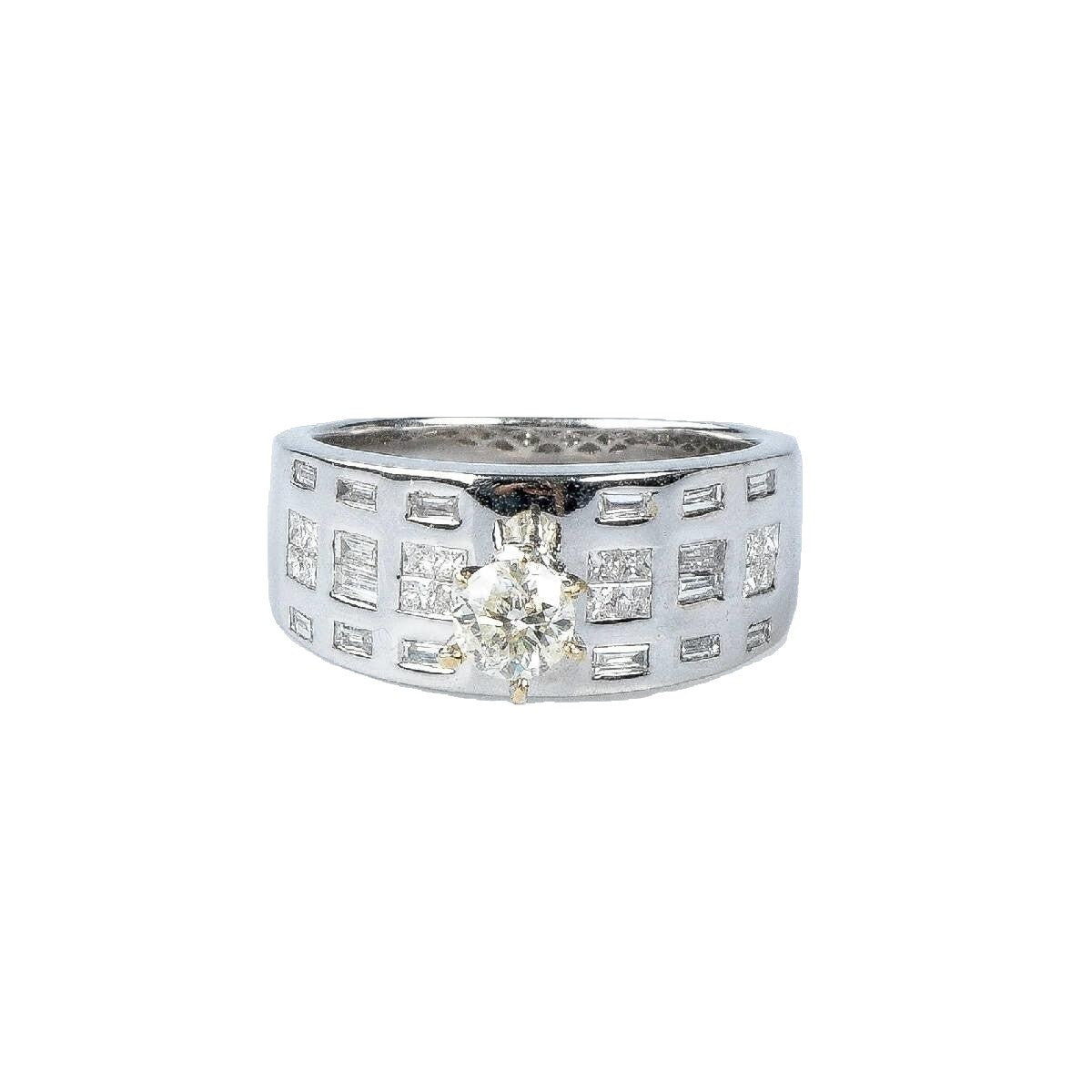 Bague diamant en or blanc 18 carats - Castafiore