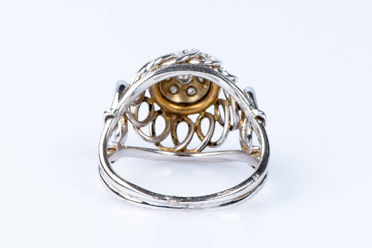 Bague diamant en or blanc 18 carats - Castafiore