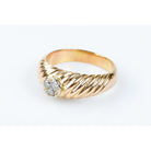 Bague diamant en or jaune 18 carats - Castafiore