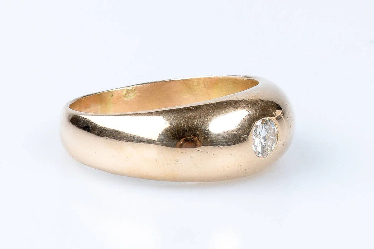 Bague diamant en or jaune 18 carats - Castafiore