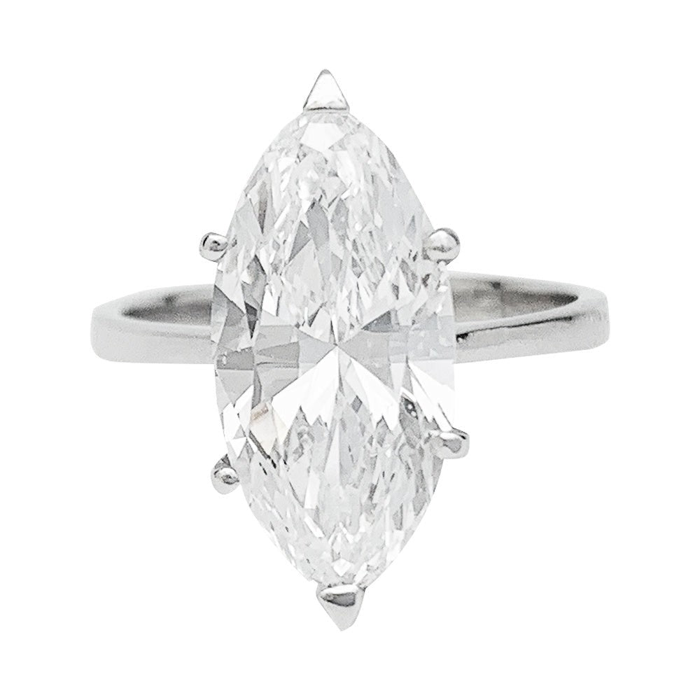 Bague diamant navette de 2,94 carats, D-VS2 - Castafiore