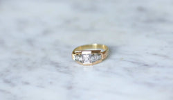 Bague diamants Art Déco bandeau - Castafiore