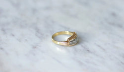 Bague diamants Art Déco bandeau - Castafiore