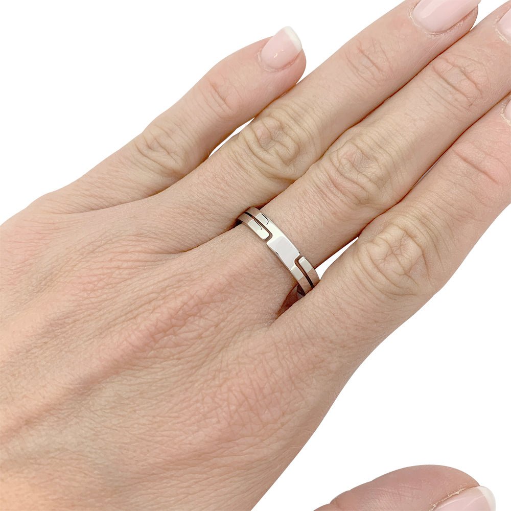 Bague DIHN VAN "Seventies" en or blanc - Castafiore