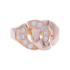 Bague DINH VAN "Menottes R13" en or rose et diamants - Castafiore