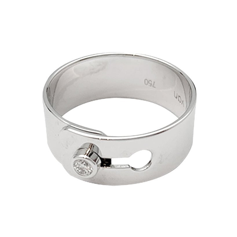 Bague DINH VAN, "Serrure", en or blanc et diamant - Castafiore