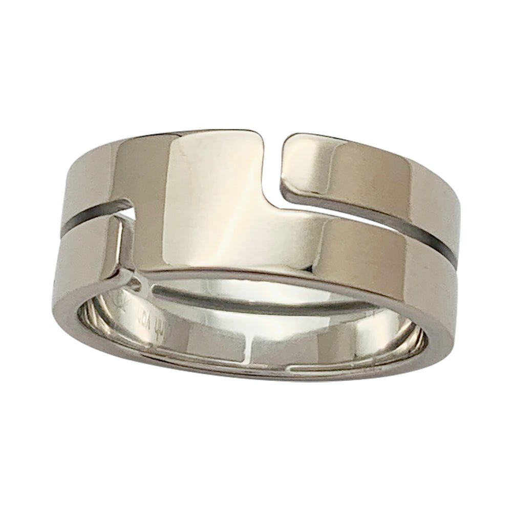 Bague Dinh Van, "Seventies", or blanc - Castafiore