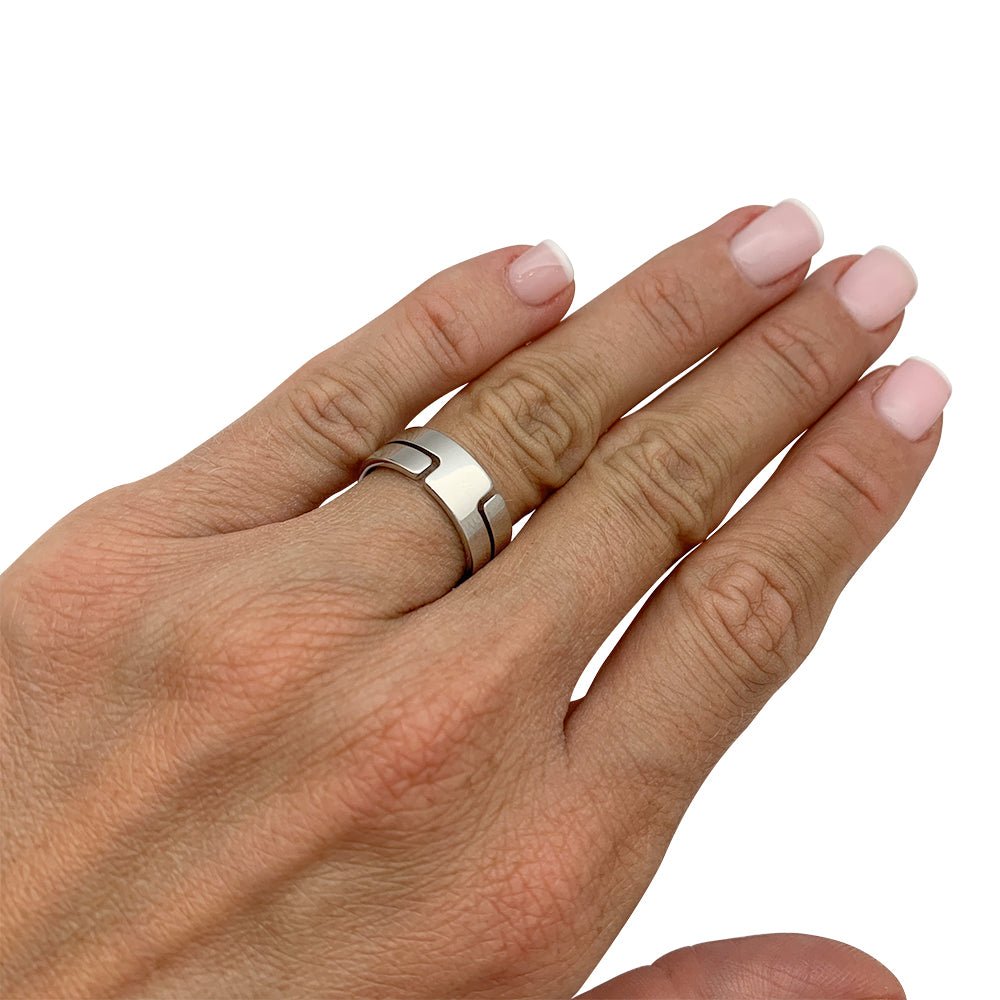 Bague Dinh Van, "Seventies", or blanc - Castafiore