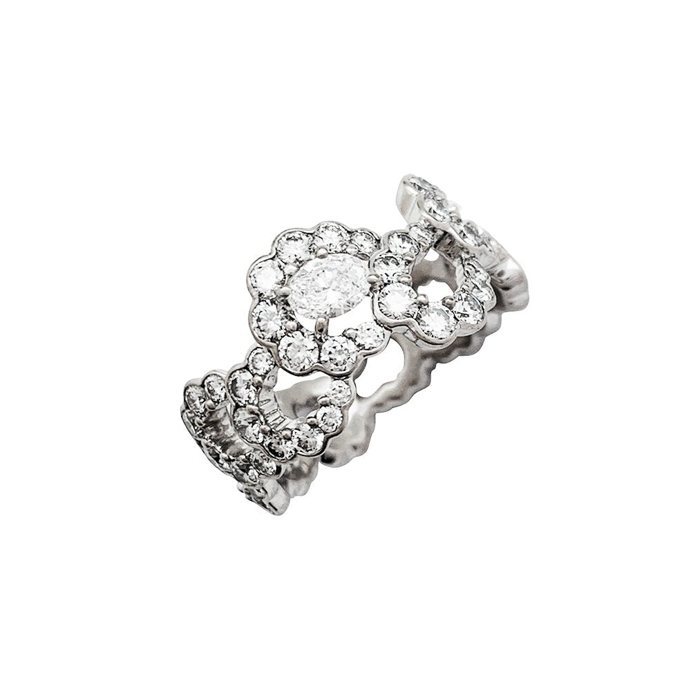 Bague DIOR "Archi" en or blanc et diamants - Castafiore