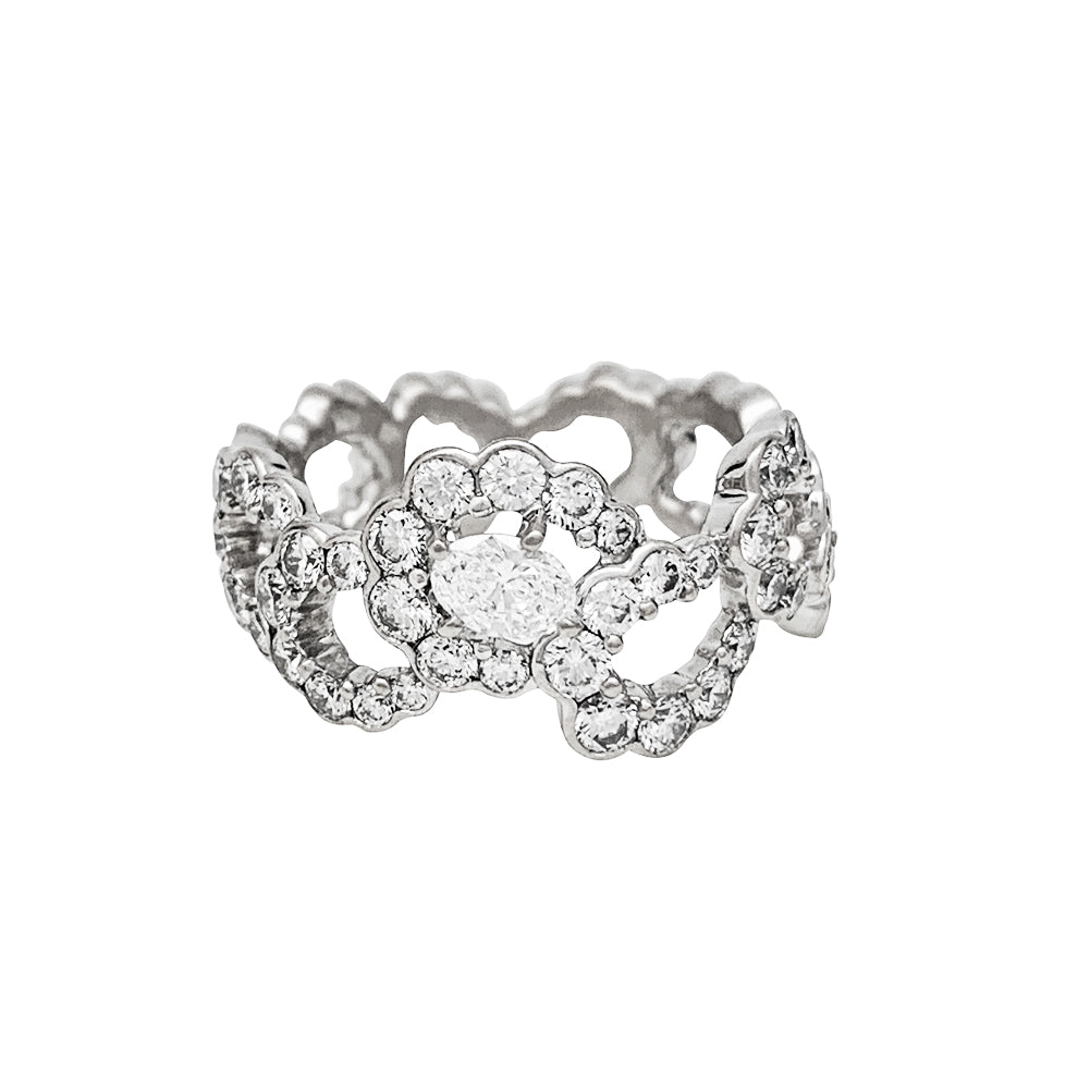 Bague DIOR "Archi" en or blanc et diamants - Castafiore