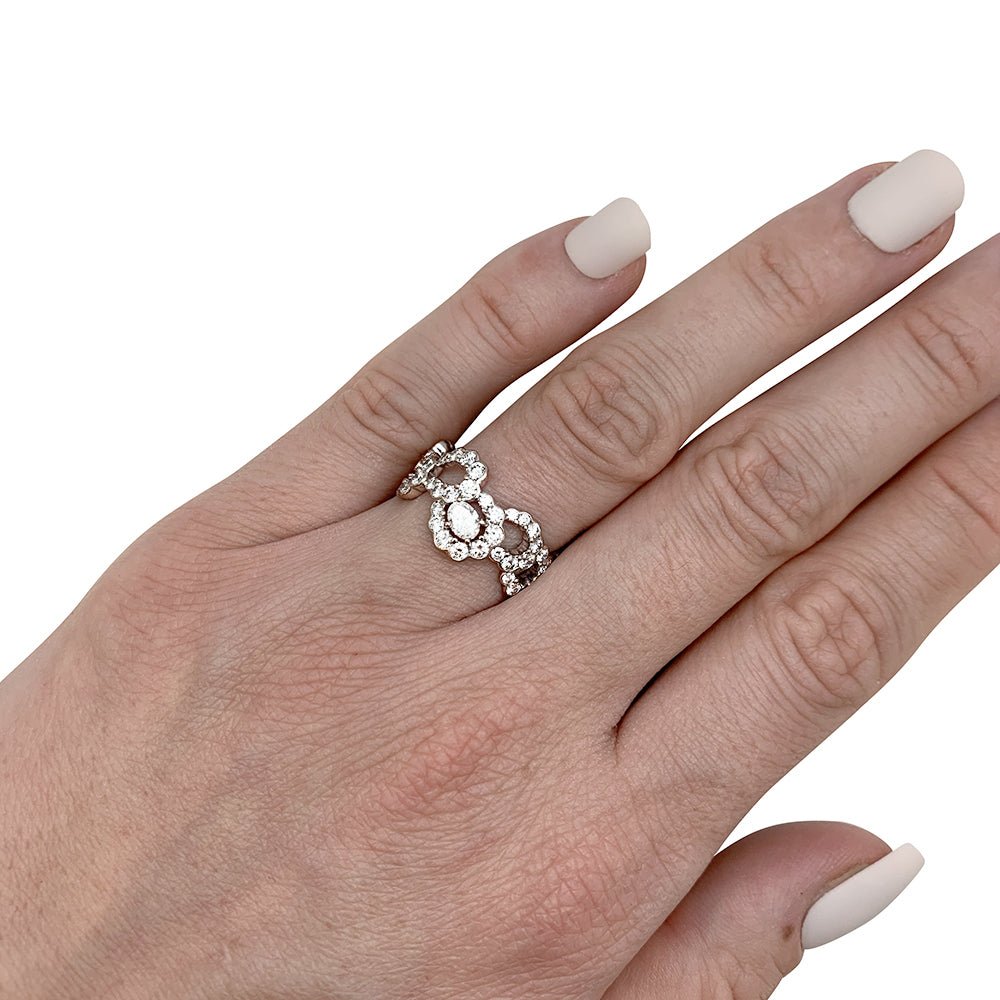 Bague DIOR "Archi" en or blanc et diamants - Castafiore