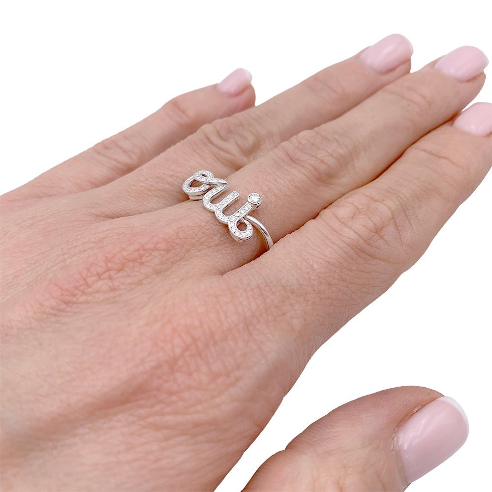 Bague Dior, "Dioramour - Oui", or blanc, diamants - Castafiore