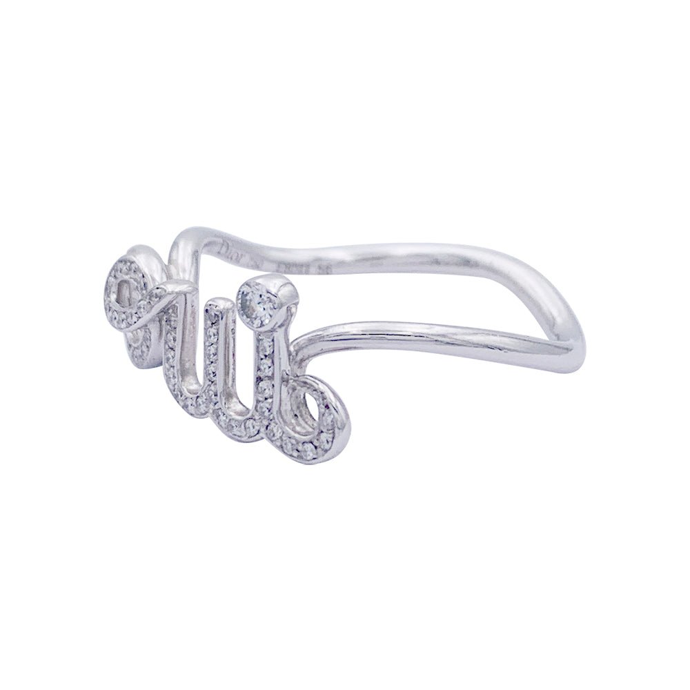 Bague Dior, "Dioramour - Oui", or blanc, diamants - Castafiore