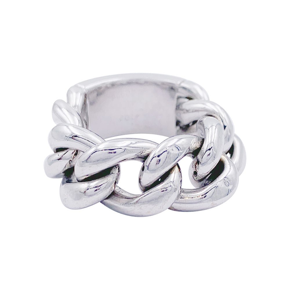 Bague DIOR "Gourmette" en or blanc et diamants - Castafiore