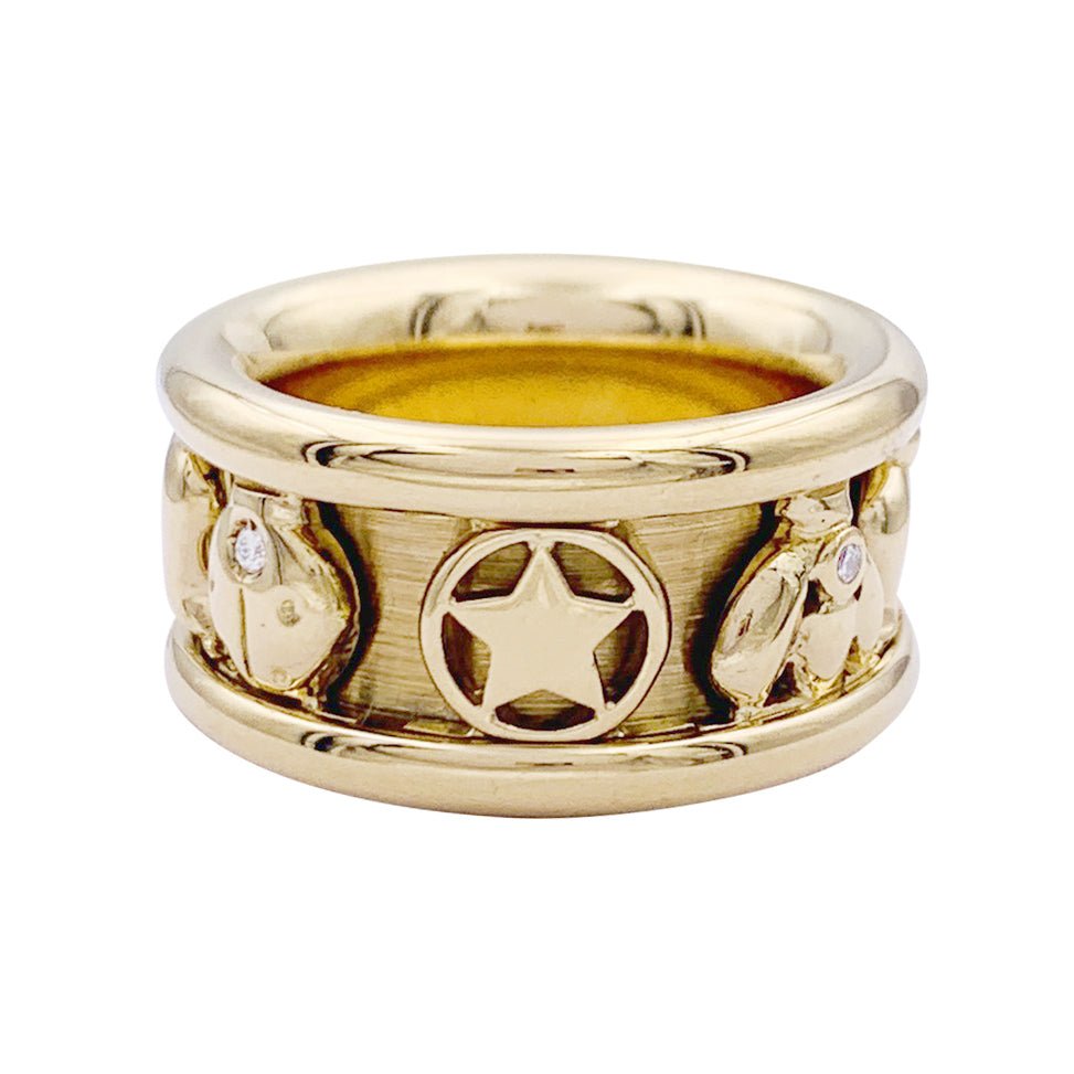 Bague DIOR "Gri-Gri" en or jaune et diamants - Castafiore