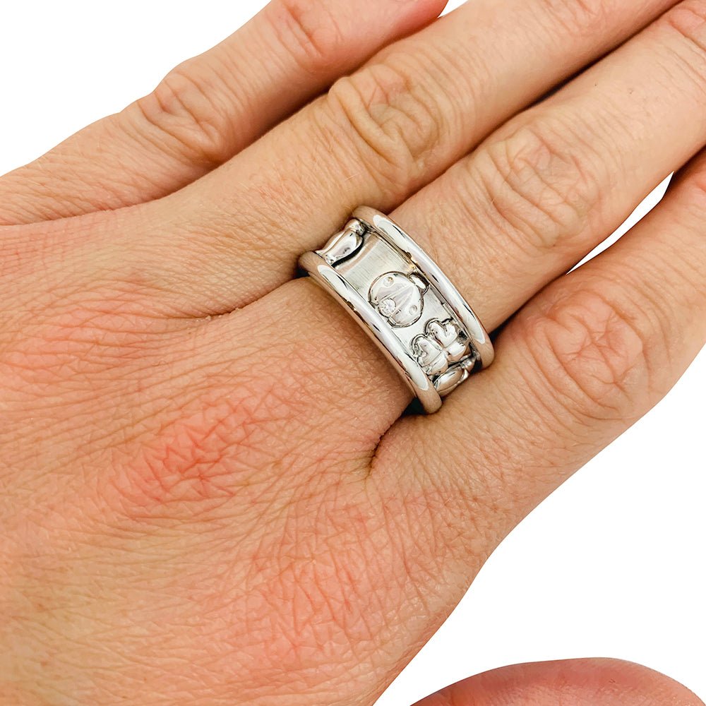 Bague DIOR, "Gri-Gri", or blanc, diamants - Castafiore