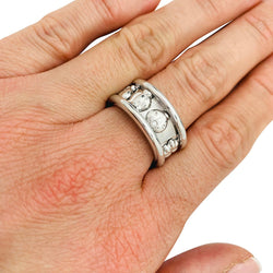 Bague DIOR, "Gri-Gri", or blanc, diamants - Castafiore