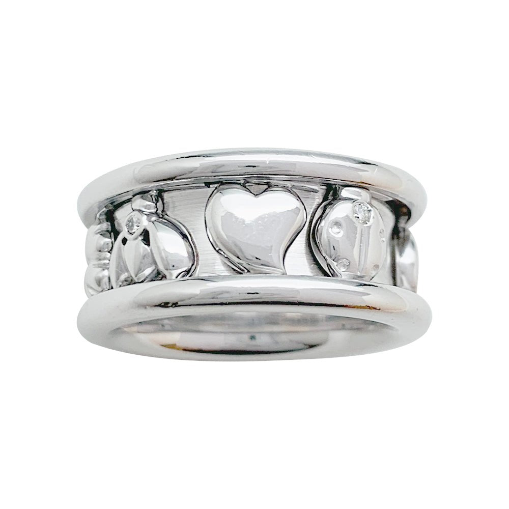 Bague DIOR, "Gri-Gri", or blanc, diamants - Castafiore