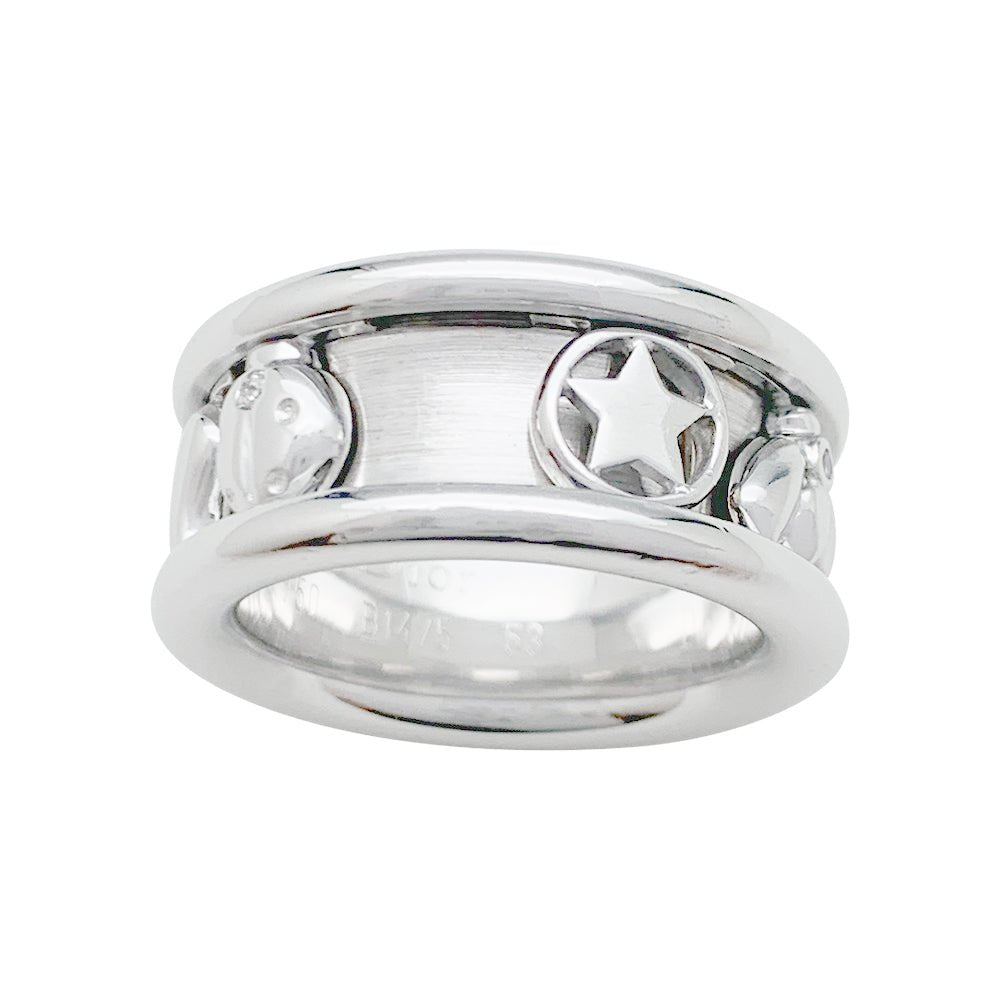 Bague DIOR, "Gri-Gri", or blanc, diamants - Castafiore