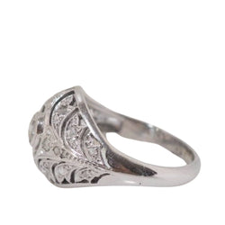 Bague Dôme en or blanc et platine - Castafiore