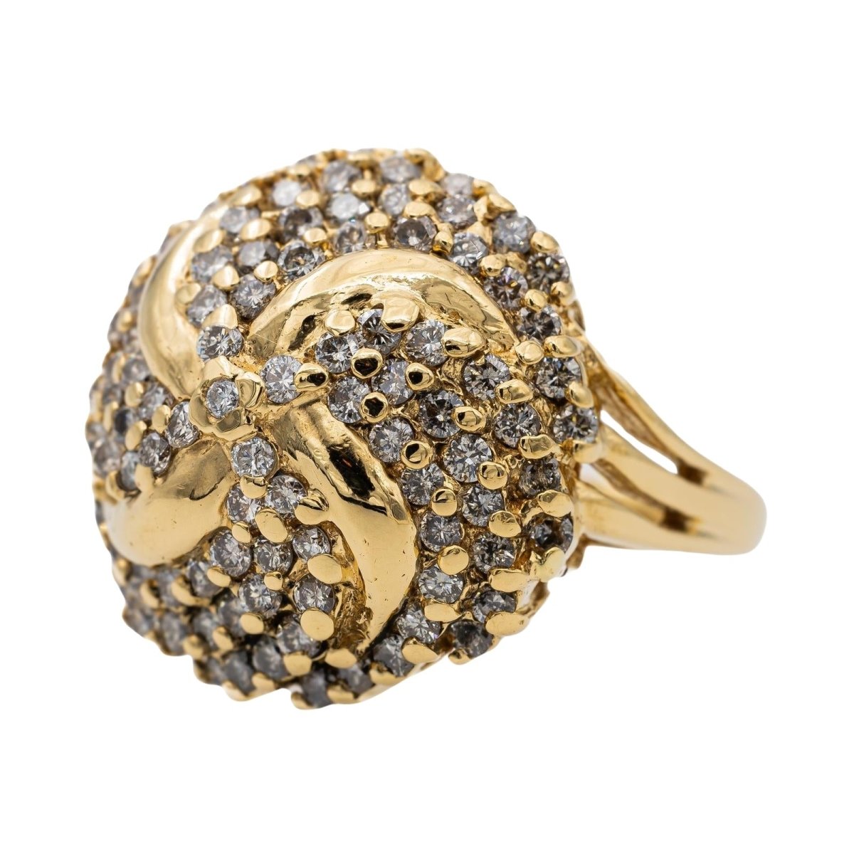 Bague Dôme en or jaune et diamants - Castafiore