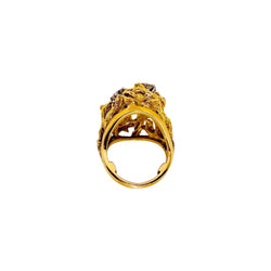 Bague Dôme en or jaune et diamants - Castafiore