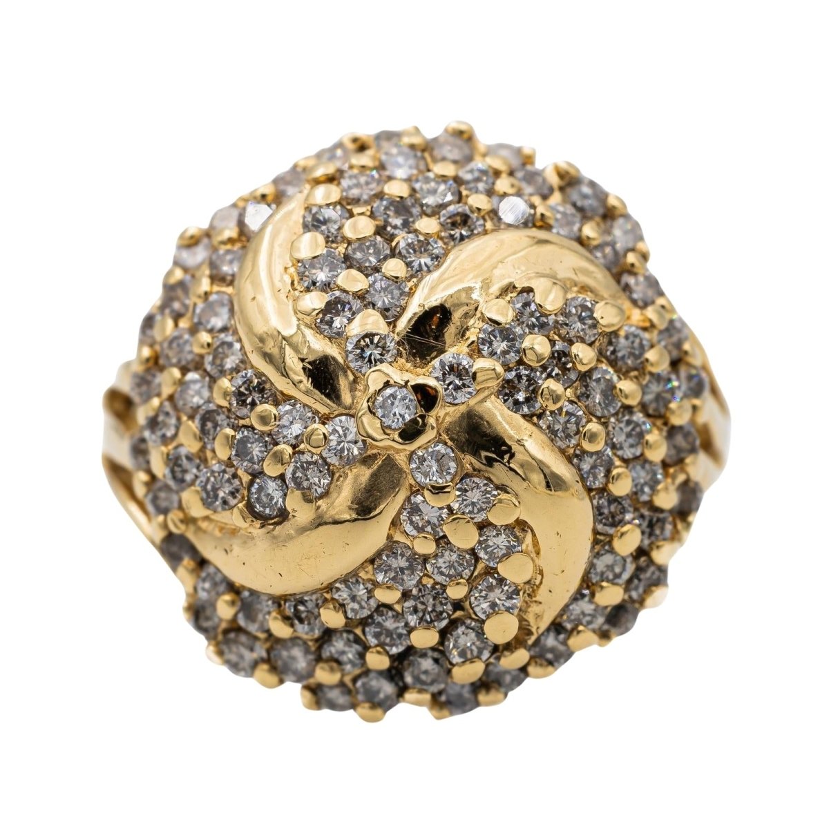 Bague Dôme en or jaune et diamants - Castafiore