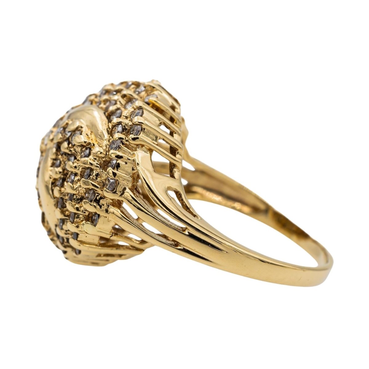 Bague Dôme en or jaune et diamants - Castafiore