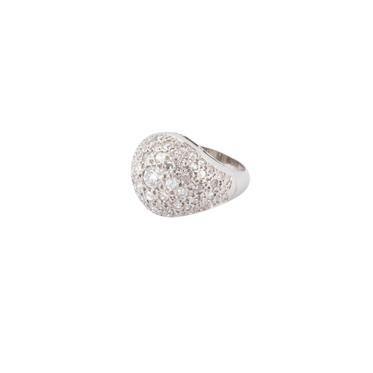 Bague dôme en platine et diamants - Castafiore