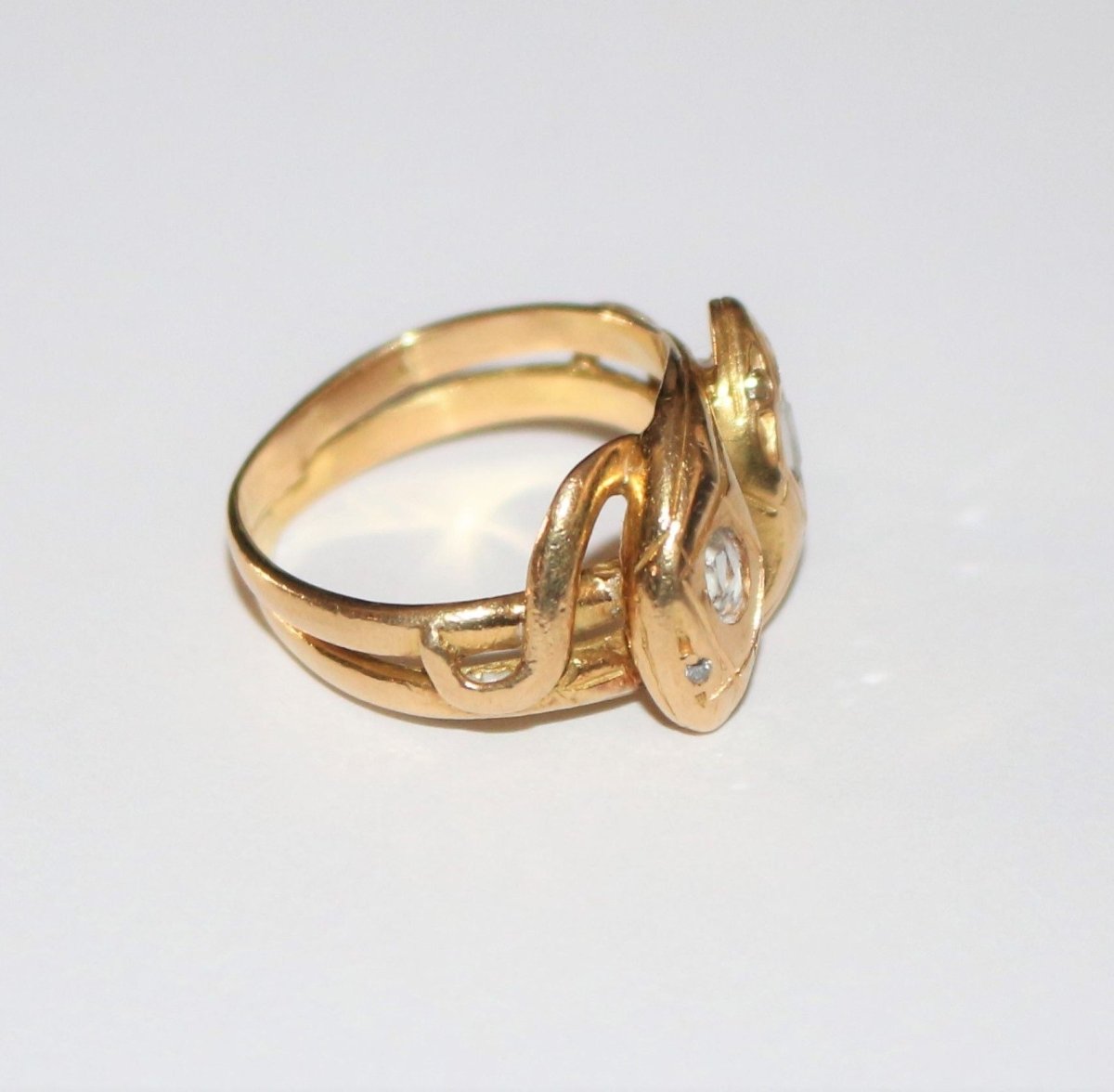 Bague double serpents XIXe - Castafiore