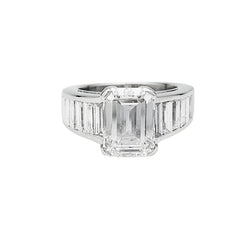 Bague Edouard Nahum diamant 3,31 carats en or blanc - Castafiore