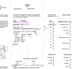 Bague Edouard Nahum diamant 3,31 carats en or blanc - Castafiore