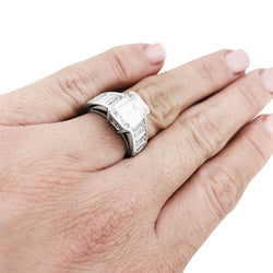Bague Edouard Nahum diamant 3,31 carats en or blanc - Castafiore