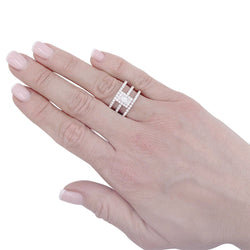 Bague Edouard Nahum, "Trilogie Emeraude", diamants, or blanc - Castafiore