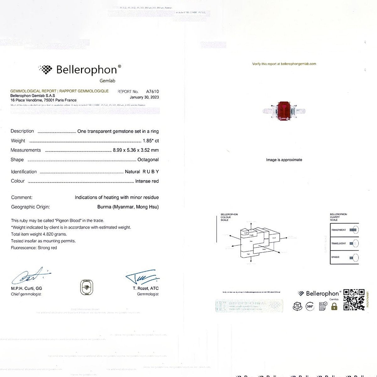 Bague en deux ors, rubis et diamants - Castafiore