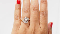 Bague en or bicolore et diamants