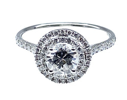 Bague en or blanc 18 carats , diamant couleur G - Castafiore