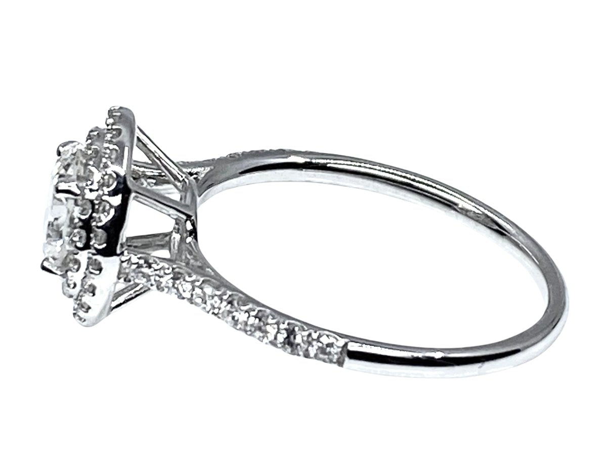 Bague en or blanc 18 carats , diamant couleur G - Castafiore