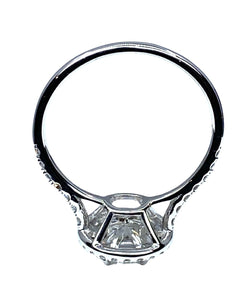 Bague en or blanc 18 carats , diamant couleur G - Castafiore