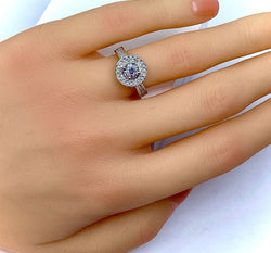 Bague en or blanc 18 carats en diamants - Castafiore