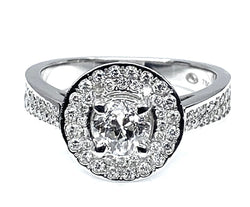 Bague en or blanc 18 carats en diamants - Castafiore