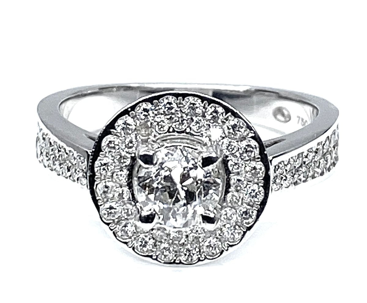 Bague en or blanc 18 carats en diamants - Castafiore