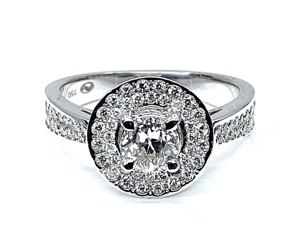 Bague en or blanc 18 carats en diamants - Castafiore
