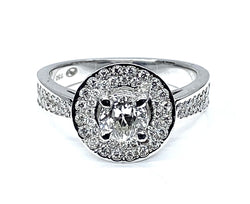 Bague en or blanc 18 carats en diamants - Castafiore