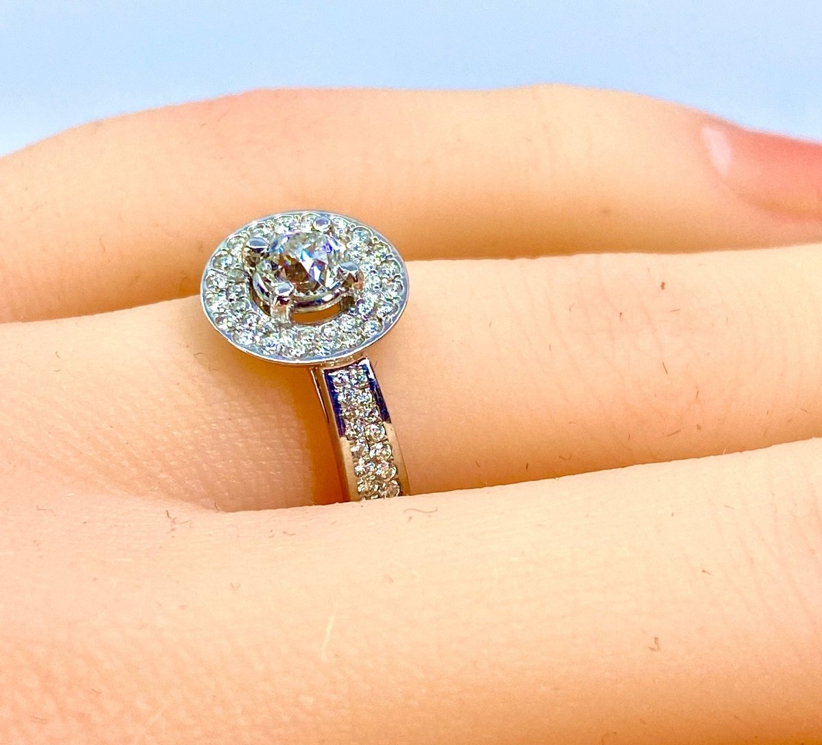 Bague en or blanc 18 carats en diamants - Castafiore