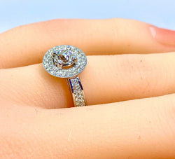 Bague en or blanc 18 carats en diamants - Castafiore