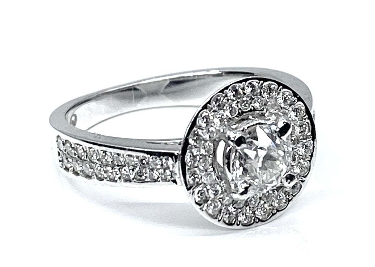 Bague en or blanc 18 carats en diamants - Castafiore