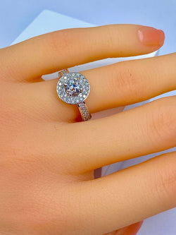 Bague en or blanc 18 carats en diamants - Castafiore