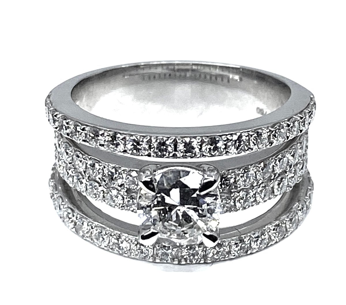 Bague en or blanc 18 carats et diamants - Castafiore