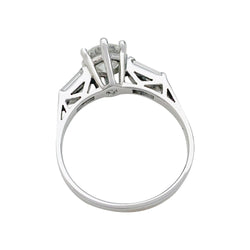 Bague en or blanc, diamant 1,08 carat - Castafiore